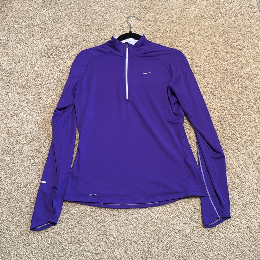 Nike 1/4 zip deep purple top